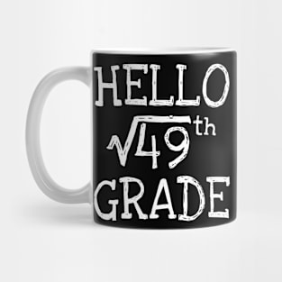 Back to school 7th Grade Square Root of 49 math kids teacher \ Mug